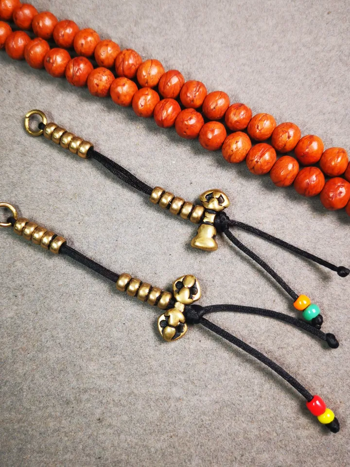 Gandhanra Handmade Tibetan Buddhist Mala Counters,Prayer Bead Counters,with Dorje and Vajra Pendant,Made of Brass