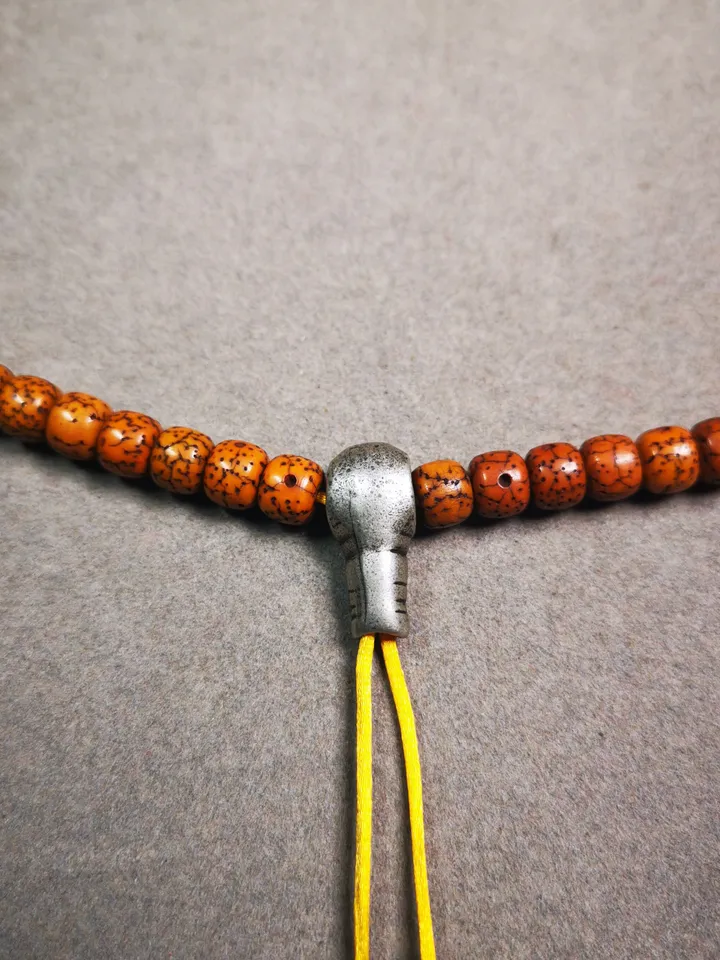 Gandhanra Tibetan Guru Bead,Mini Size T-drilled 3-Hole Prayer Bead,Mala Bead,Connector Bead for Buddhist Bead Accessories