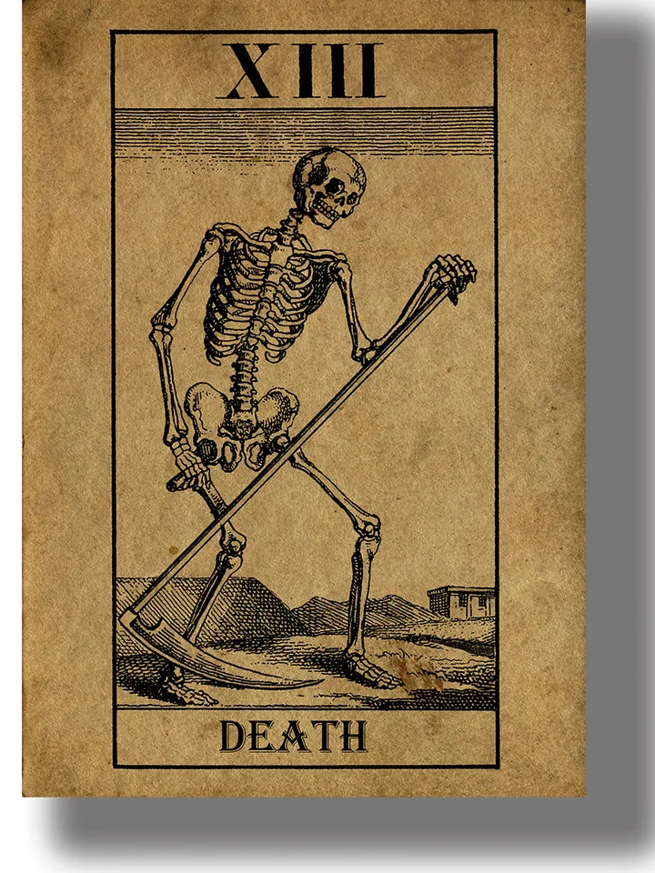Death tarot card poster.