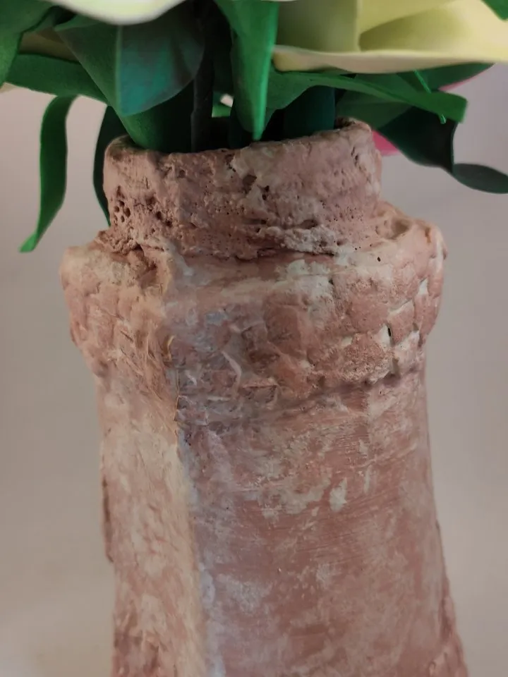 Artificial roses and eustomas in a vase/ handmade artificial flowers/ floral arrangements/ gifts for her/home decoration