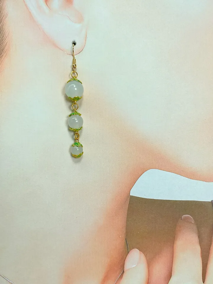 Earrings glow in the dark. Handmade jewelry.