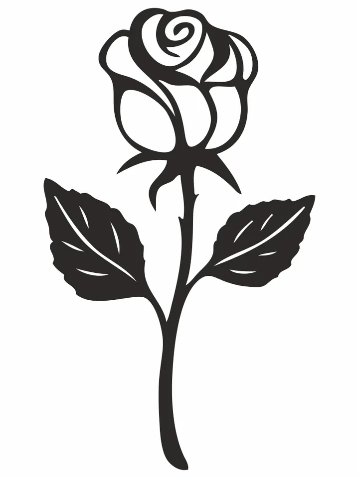 Rose silhouette, Black rose svg, Roses svg, Flower svg, Roses clipart, Roses bundle svg, Roses cut file