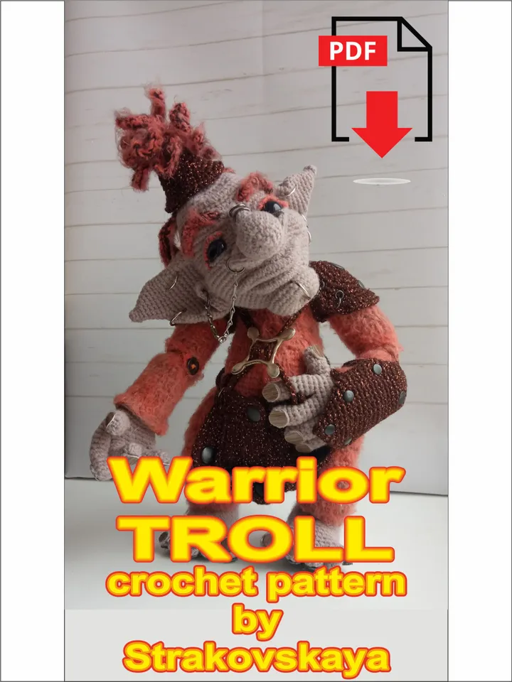 Tutorial: TROLL WARRIOR Terrible. Crochet pattern version 3*