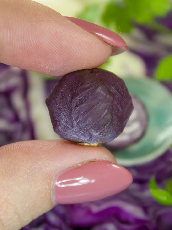 TUTORIAL Miniature red cabbage cane with polymer clay