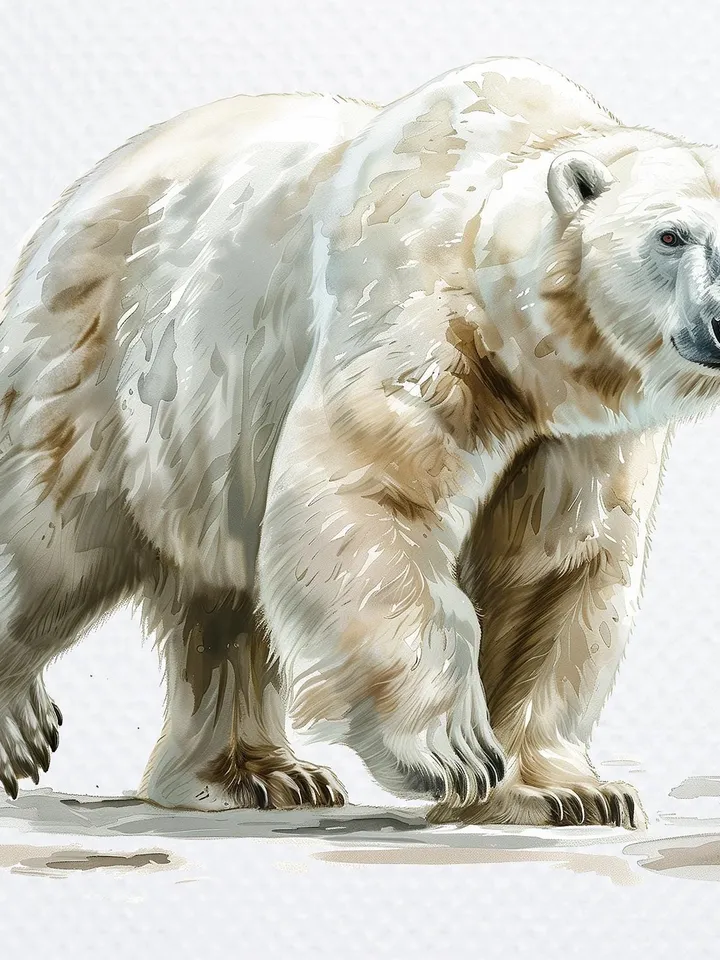 10 Polar Bear PNG Clipart Bundle, Printable Watercolor Sublimation clipart, Digital download, High resolution, Paper crafts, junk journals