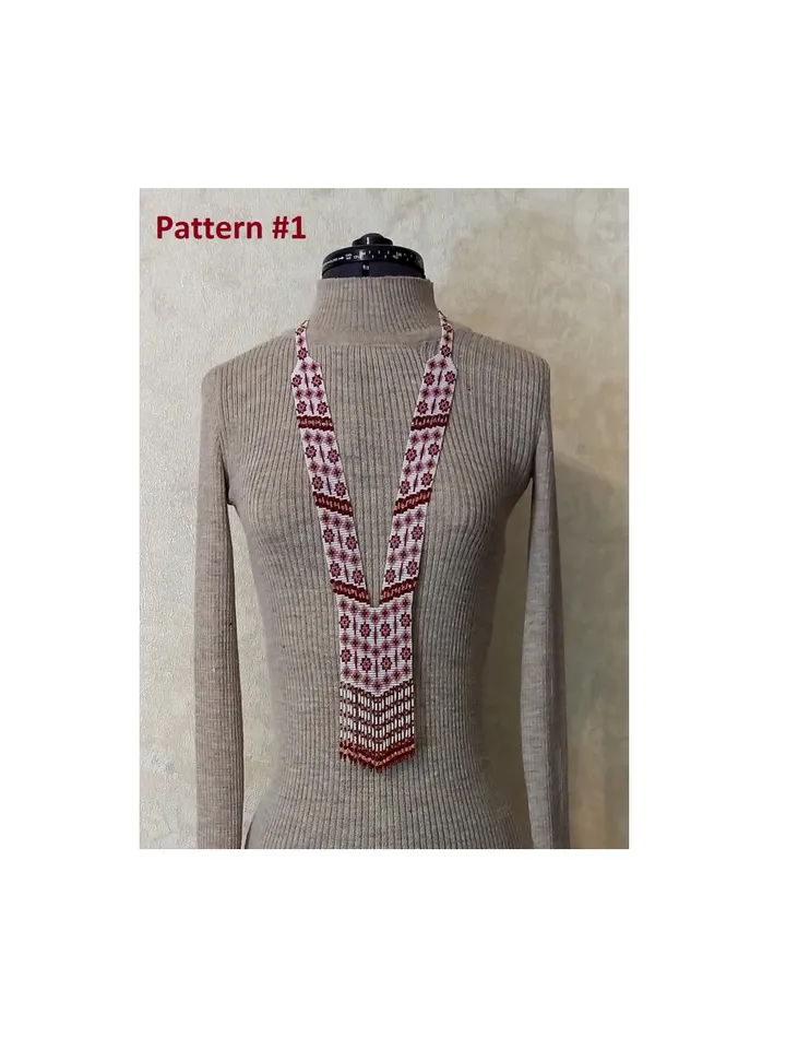 Bead loom patterns, Gerdan-Split-Loom Necklace, Beaded Sautoirs, Beading Loom only Pattern, Instant Download, PDF