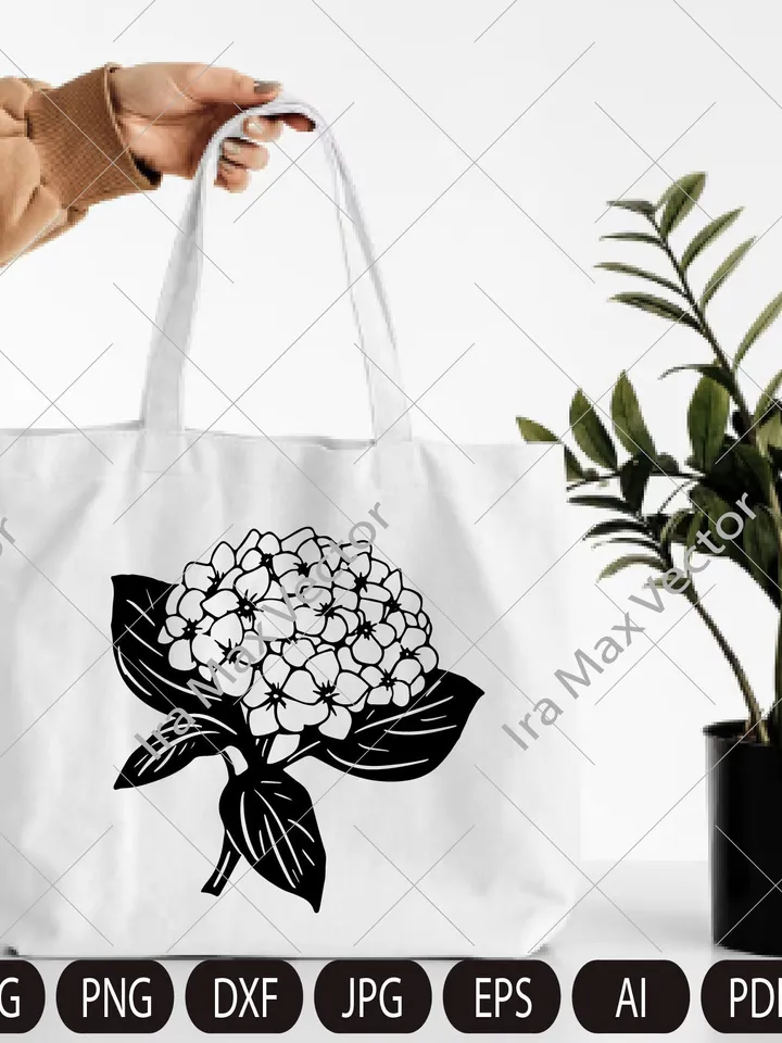 Hydrangea SVG, Hydrangea PNG , Vintage Botanical Line Art, Clip Art, sublimation, Logo Design, Engraving