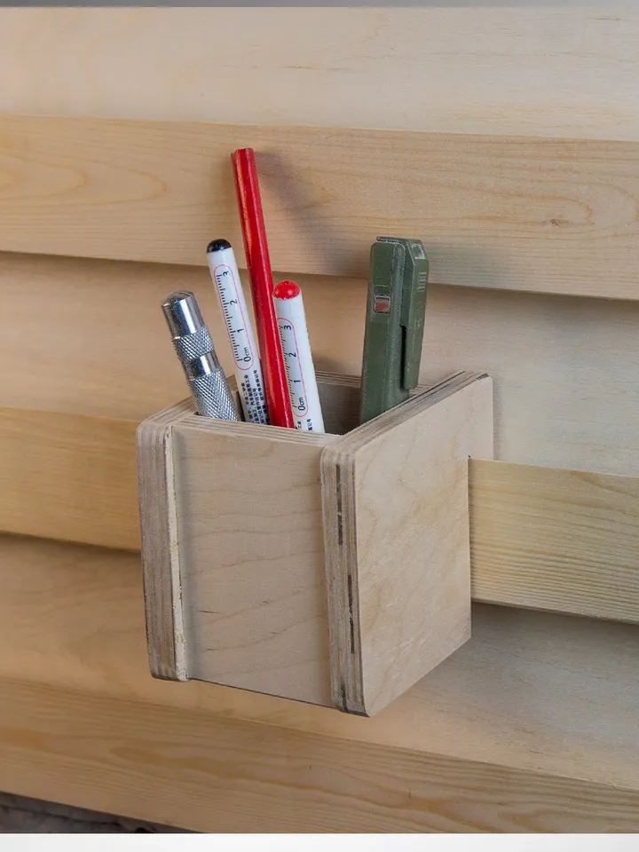 Pen box Rack Plans (PDF, SVG) for Workshop – DIY French Cleat Storage System