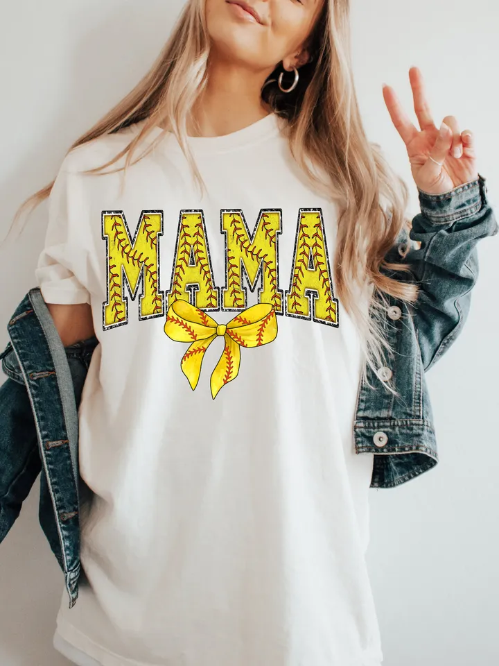 Softball Mama png design sublimation png retro mama png mothers day png design varsity mama png downloadable png tee shirt png Softball png