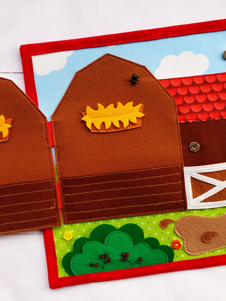 Farm Quiet Book Pattern, Felt book template, Felt farm animals pattern, Felt finger puppet pattern, Felt pattern PDF for toddler