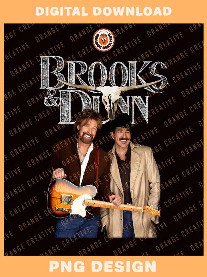 90s Brooks & Dunn Singer Bootleg T-shirt PNG, 90s Bootleg Template, Graphic Brooks & Dunn PNG Files, Custom Bootleg Music Tee, 300 Dpi Digital Download