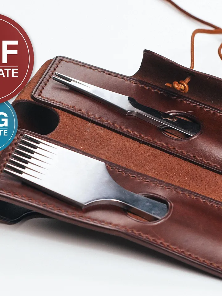 Leather Tool Case PDF Pattern: Hole Punch & Pen Case SVG Template (Video Tutorial)