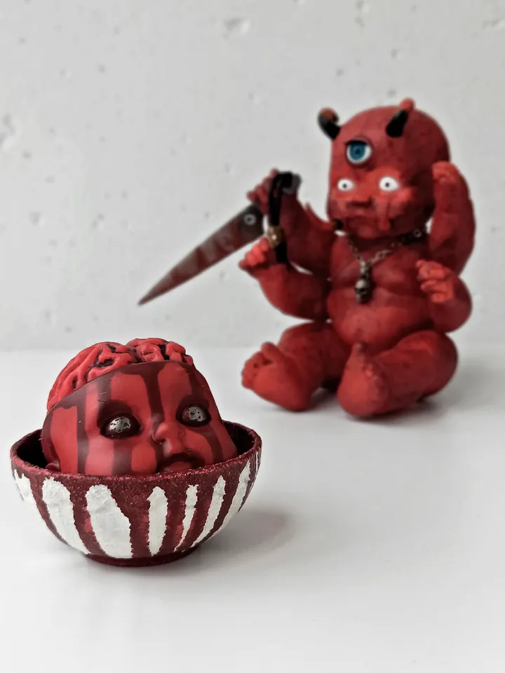 Handmade horror doll. Toy for adults.
