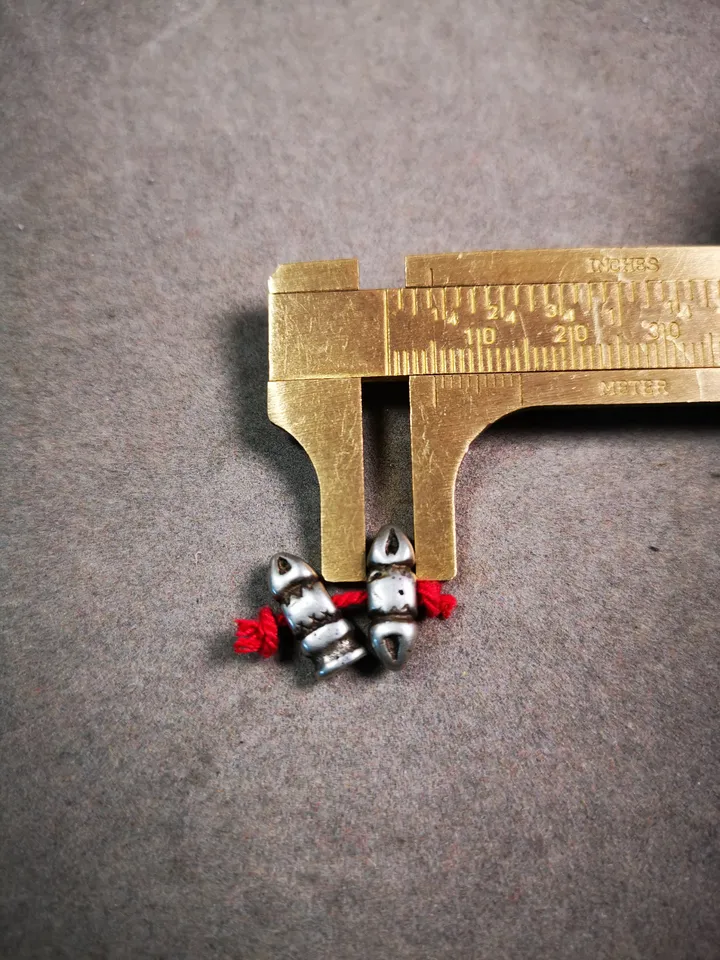 Gandhanra Handmade Tibetan Amulet Pendant,Mini Vajra and Dorje Bell, Mala Marker Bead Accessories, Made of Cold Iron