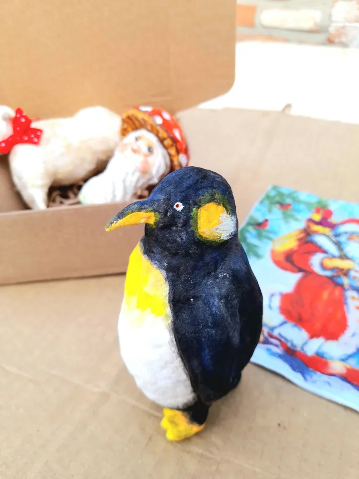 Kid Emperor Penguin Theme Room Decor Penguin Spun Cotton Ornaments Decor Birthday child Idea