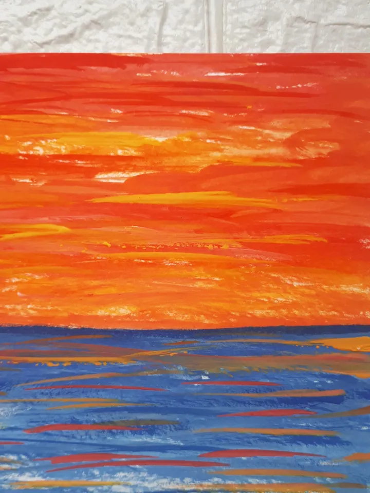 Sunset Miniature #1, Seascape Painting