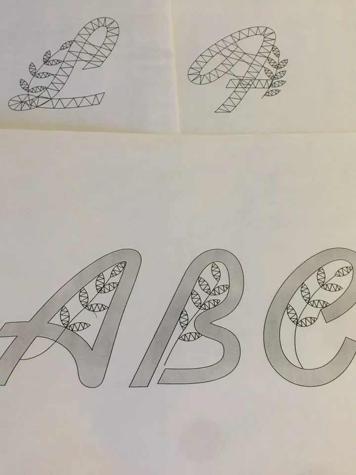 Alphabet Bobbin lace Pattern