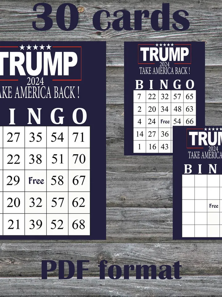 Trump bingo cards,Printable bingo trump,Donald Trump bingo card,Trump Bingo,30 Printable Bingo Cards--1