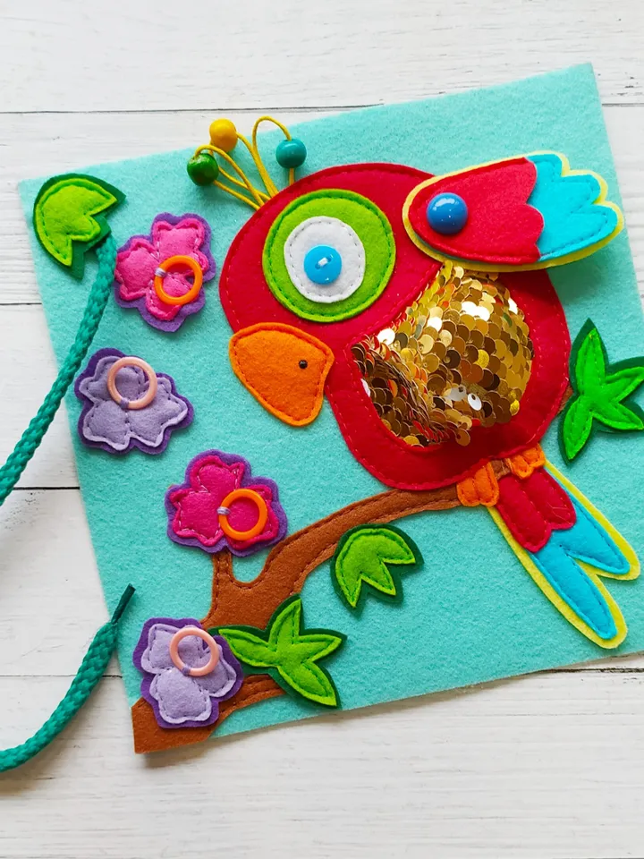 Felt Quiet book Pattern pdf , Felt book pattern , Soft sensory book tutorial, Activity  book sewing ideas for toddler 2, 3, 4 year old