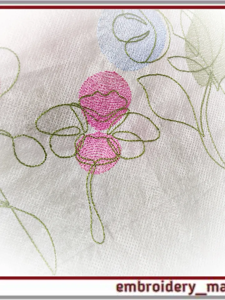 Set of 9 Machine Embroidery Floral Designs from Embroidery Manavi 05