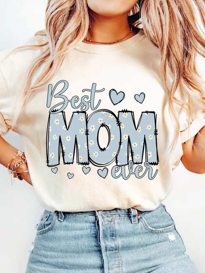 Best Mom Ever PNG, Mother's Day Png, Mama Png Sublimation, Mom With Floral Png, Mother's Day Png, Mom Png, Sublimation Designs, daisy Png