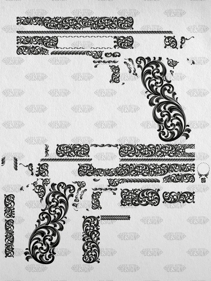 VECTOR DESIGN Colt 1911 Government 38 Super Scrollwork