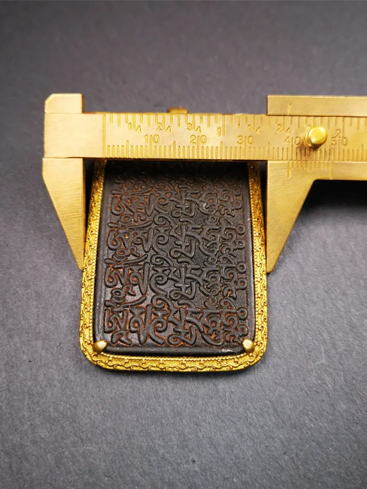 Gandhanra Handmade Tibetan Buddhist Amulet,Om Badge Pendant, Mantra of Om Mani Padme Hum, Made of Copper,2.52&quot;