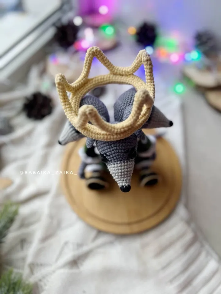 PDF Crochet Pattern Mouse King, Amigurumi Mouse, Christmas ornaments, Christmas Decor, Amigurumi Christmas, Rat Pattern