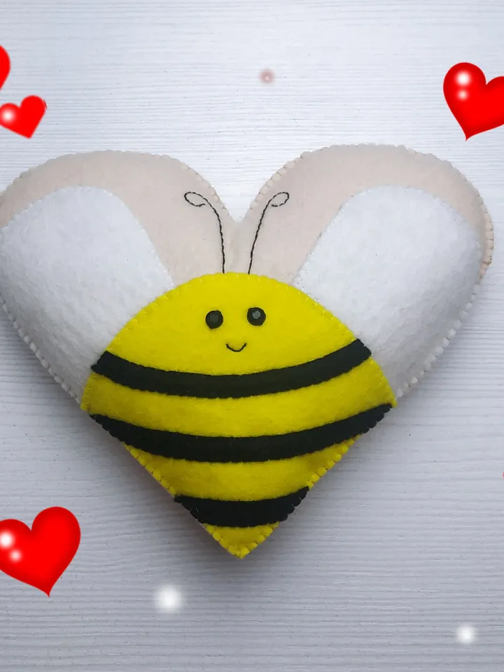 Valentines day pattern, PDF, Felt heart pattern, Heart ornament, Valentines day decor, Felt Valentine pattern PDF, Valentines day gift