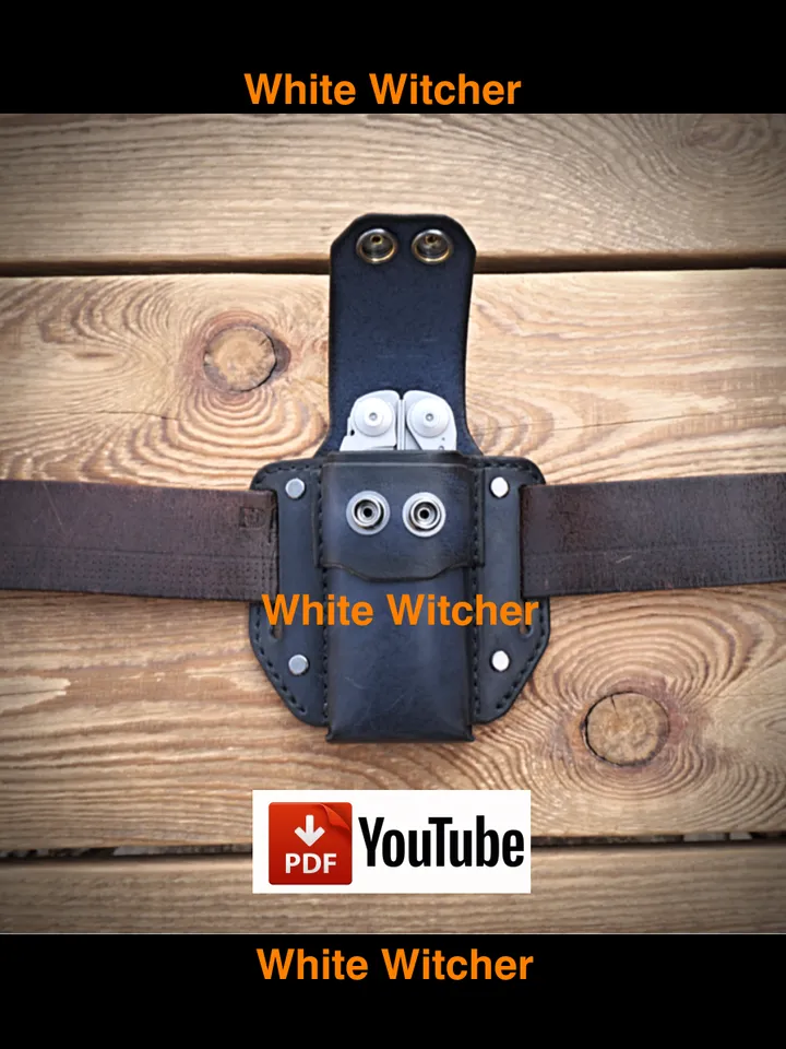 leather pattern to make - EDC multitool-leatherman belt pouch.EDC11