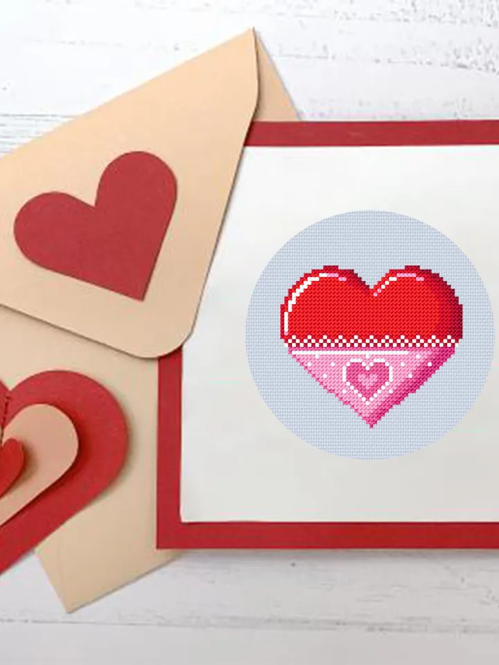 Love hearts cross stitch pattern PDF download Sampler cross stitch funny valentine, Happy Valentines day, Small heart cross stitch chart #T8
