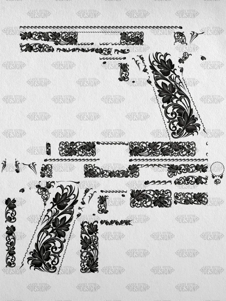 VECTOR DESIGN Remington 1911 R 1s Leafy scrolls