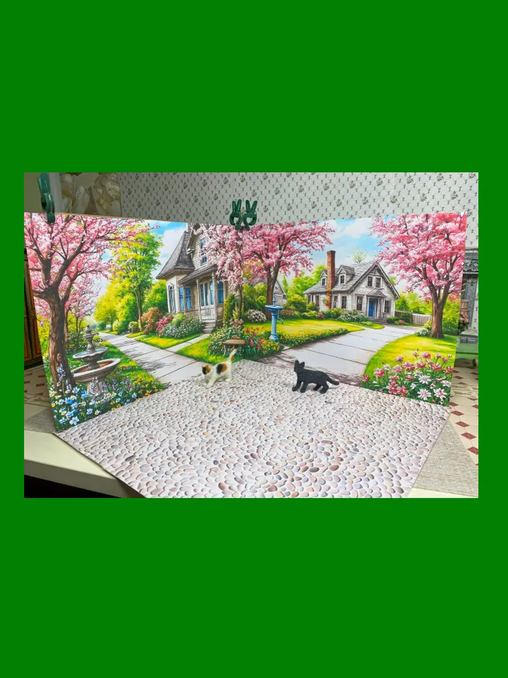 Photophone for a doll's room. 1:12. Digetl.Photo background with the image of nature.
