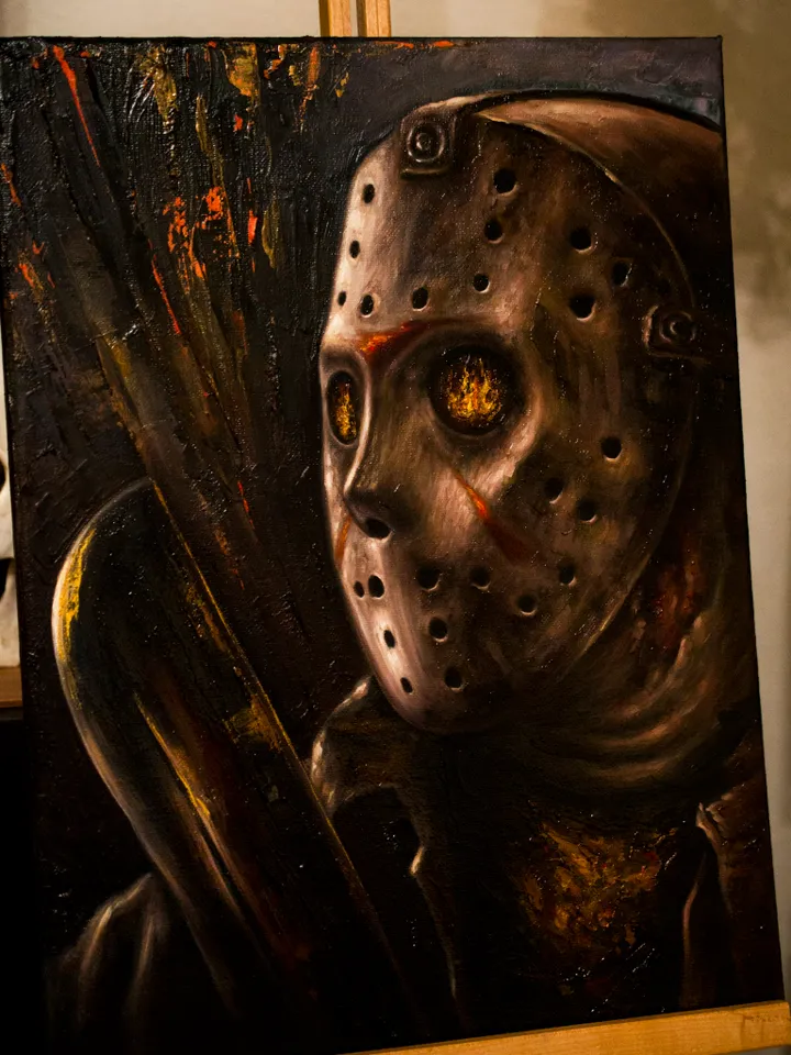 Original oil painting Jason Voorhees Friday the 13th