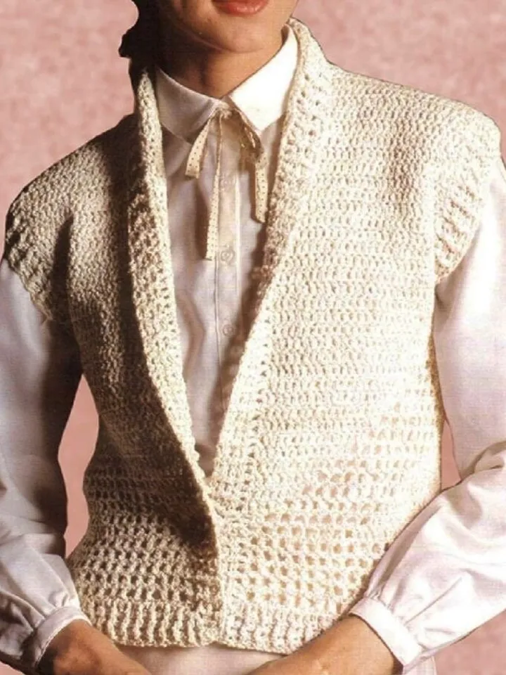 Crochet vest , crochet waistcoat pattern, women ladies vest , summer waistcoat pdf