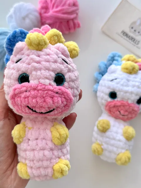 UNICORN mini CROCHET PATTERN - Amigurumi no sew toy plush pattern - Stuffed Animal toy -  Easy to follow English Pdf tutorial