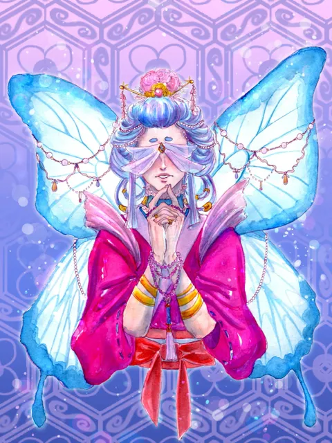 Poster Aquarell | Göttin Psyche | Poster Griechische Mythologie | Greek Goddess | A4 Größe (210 x 297mm, 8,3 x 11,7 Zoll) €10.00