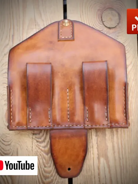 PDF pattern leather Bandolier for 6 rounds of 16 or 12 gauge