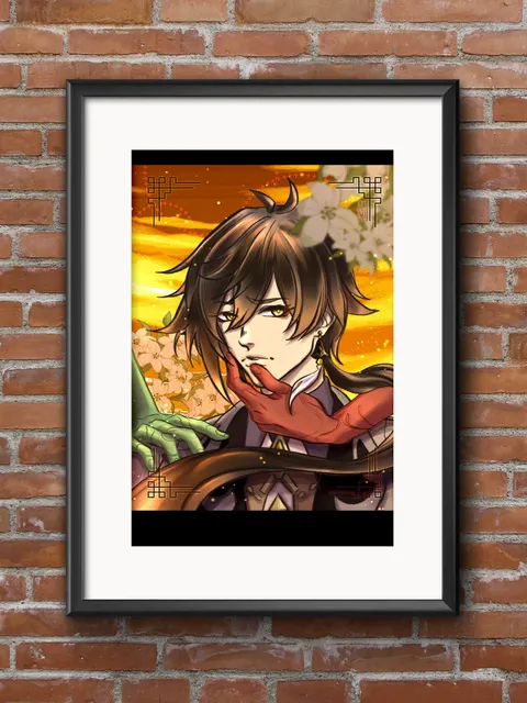 Zhongli | Genshin Impact Geo | Druck/Poster Matt | A4 Größe (210 x 297mm, 8,3 x 11,7 Zoll) | Genshin Fanart €12.00