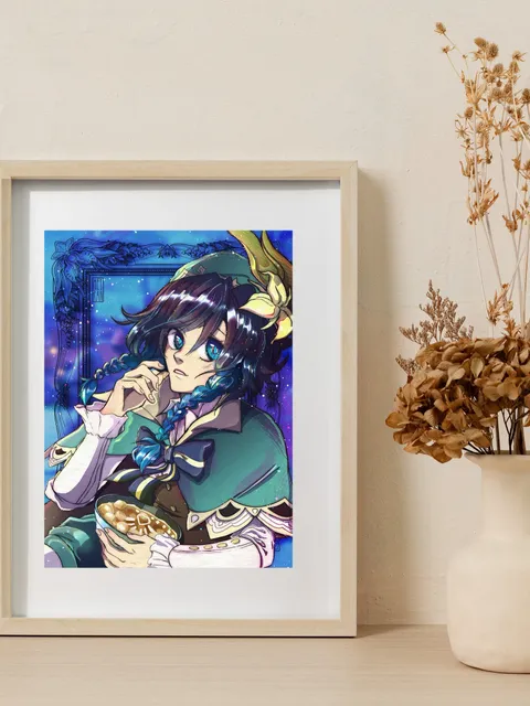 Venti | Genshin Impact Anemo Druck/Poster Matt | Diluc Genshin | A4 Größe (210 x 297mm, 8,3 x 11,7 Zoll) €12.00