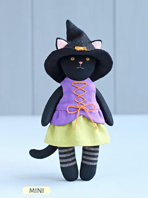 PDF Mini Halloween Cat Stuffed Animal Sewing Pattern