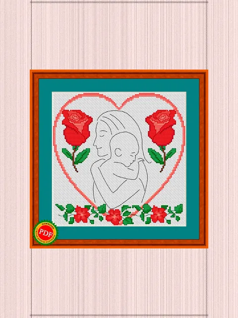 Mother’s Day Cross Stitch Pattern | Mom Cross Stitch Pattern