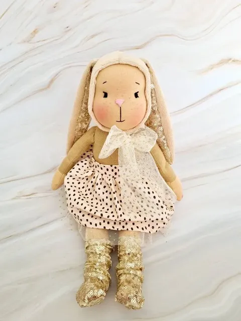 Bunny doll, waldorf doll, rag toys, rabbit toys/ Shine collection $145.00