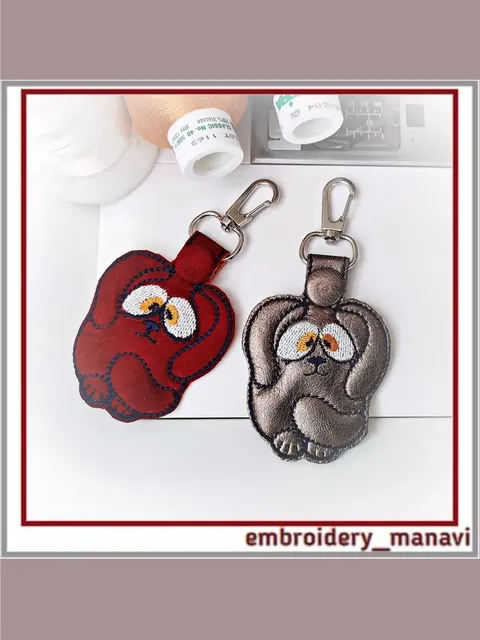In the hoop embroidery design Keychain "Hare"