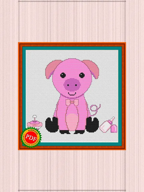 Pig Cross Stitch Pattern | Piggy’s Picture Chart