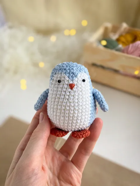 Little penguin crochet pattern, amigurumi mini pengiun, PDF crochet tutorial, instant download $4.40