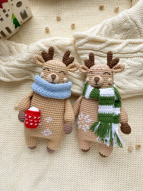 Easy amigurumi deer crochet pattern, Christmas reindeer, reindeer crochet pattern, Amigurumi crochet pattern $6.50