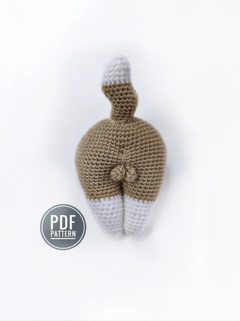 Cat Butt, Crochet Keychain Pattern, Cat lover gift