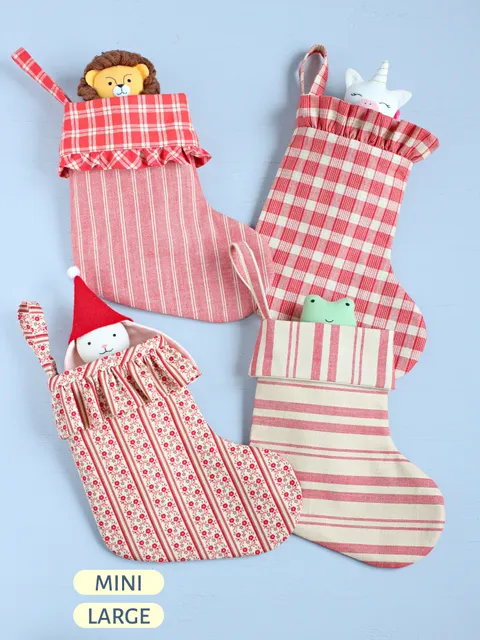PDF Christmas Stockings Sewing Pattern in 4 Styles and 2 Sizes