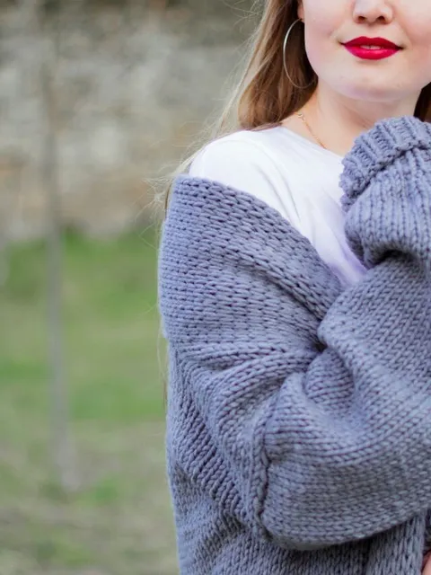 【BAON】[unisex] Tipony Alpaca Round Over Wool Knit Cardigan ATW403TabsCardigan-